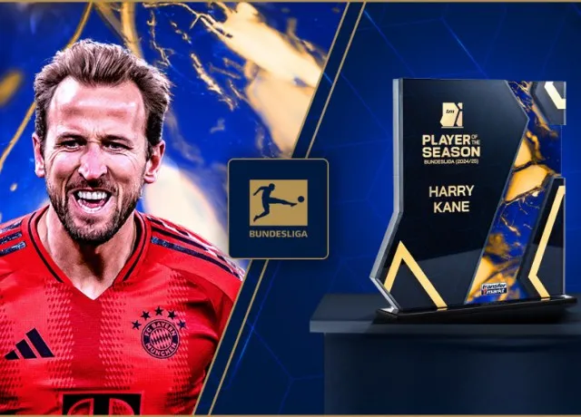 Harry Kane nhận danh hiệu cầu thủ xuất sắc nhất Bundesliga